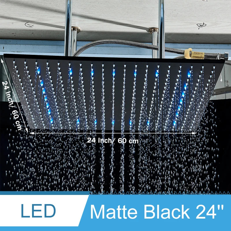 Shinesia LED Ceiling Mounted Shower System Rainfall