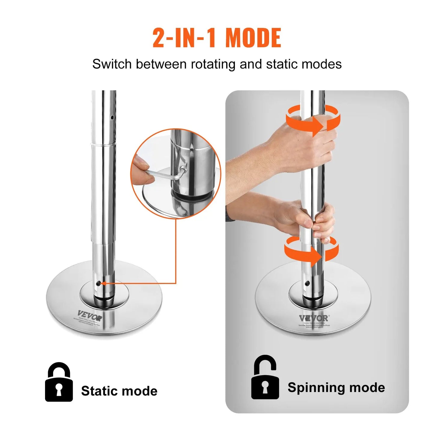 Sihao Professional Dancing Pole Kit Stainless Steel Heavy Duty