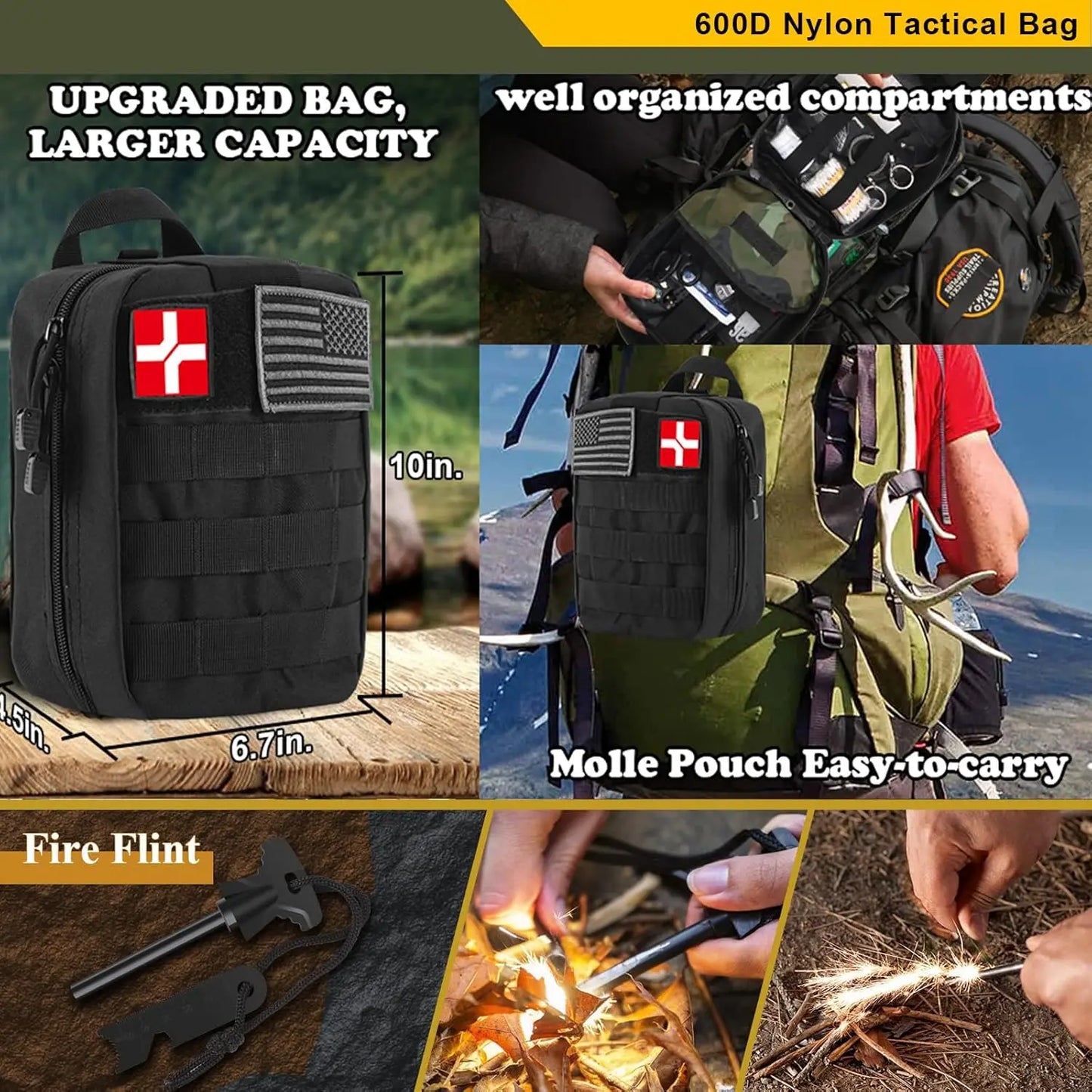 Emergency Survival Kit With First Aid Supplies