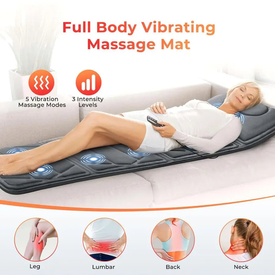 Massage Pad With Heat And Ten Motor Vibration For Relief