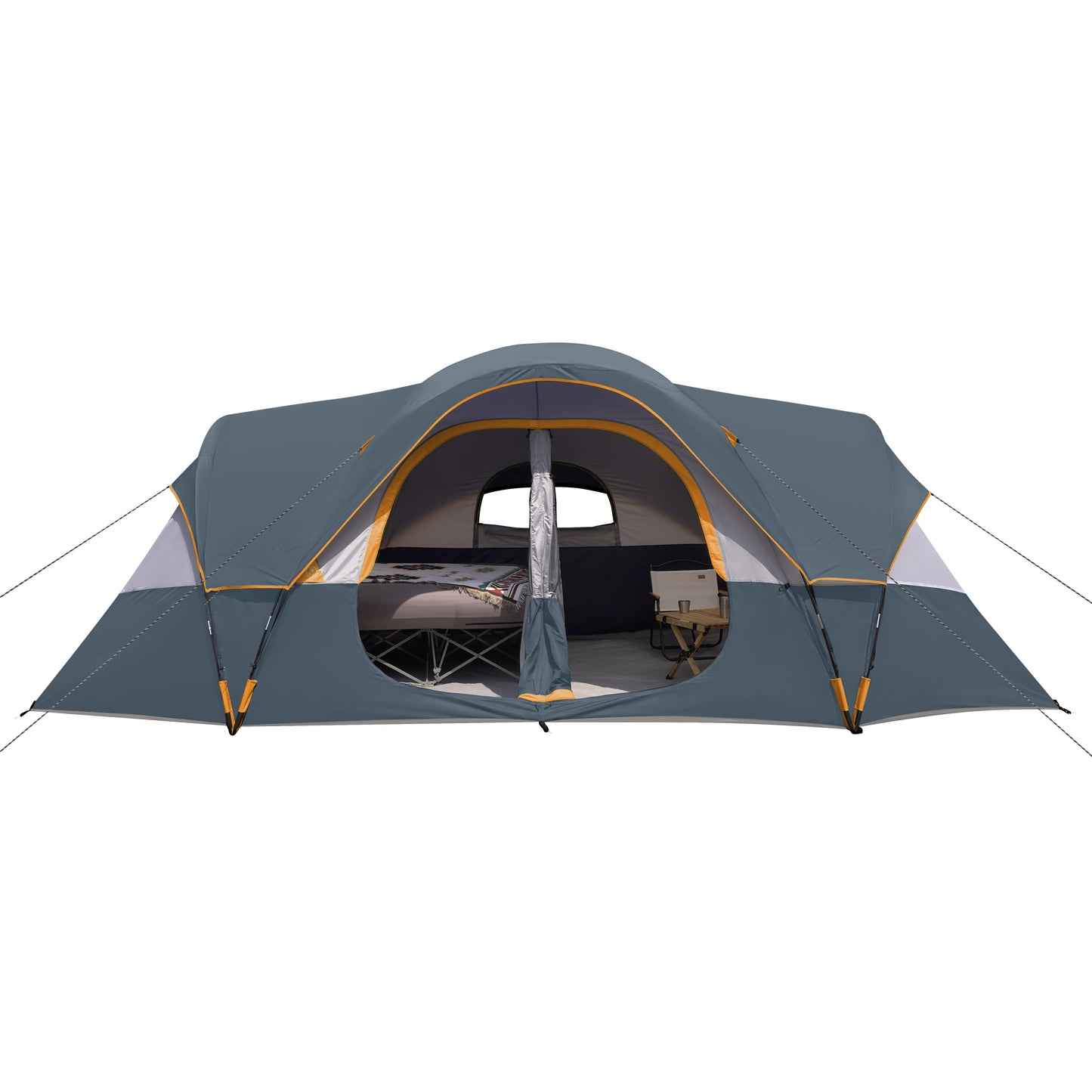 UNP Camping Tent 10 Family Tents,5 Large Mesh Windows, Double Layer, Waterproof, Weather Resistant, Parties, Music Festival