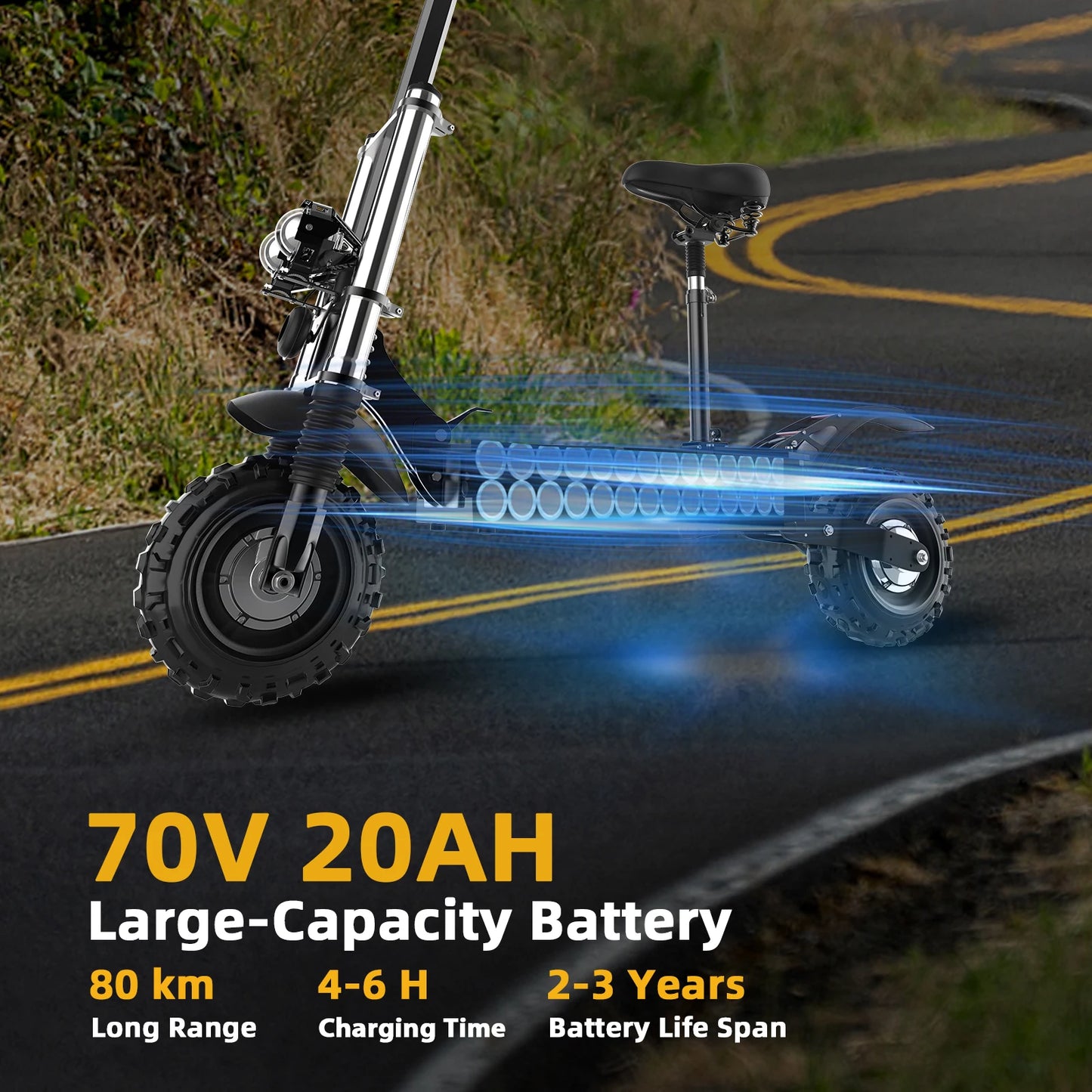 Jueshuai Outdoor Dual Motor Electric Scooter For Adults