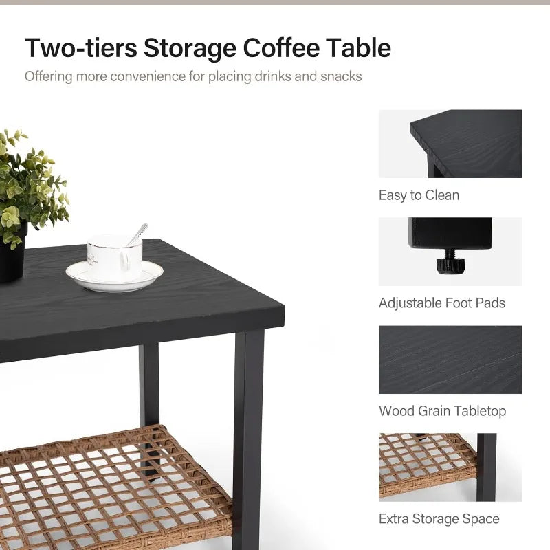 Rocking Bistro Set Outdoor Patio Furniture With Cushions And Table
