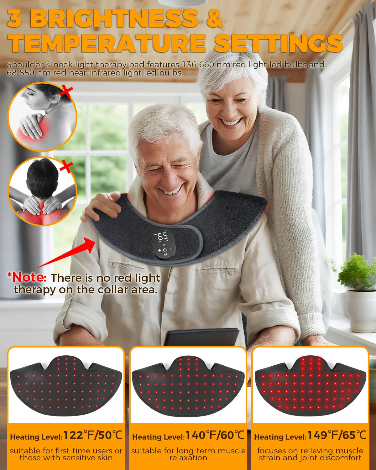 Neck Shoulder 660nm 850nm Infrared Light Therapy Massager