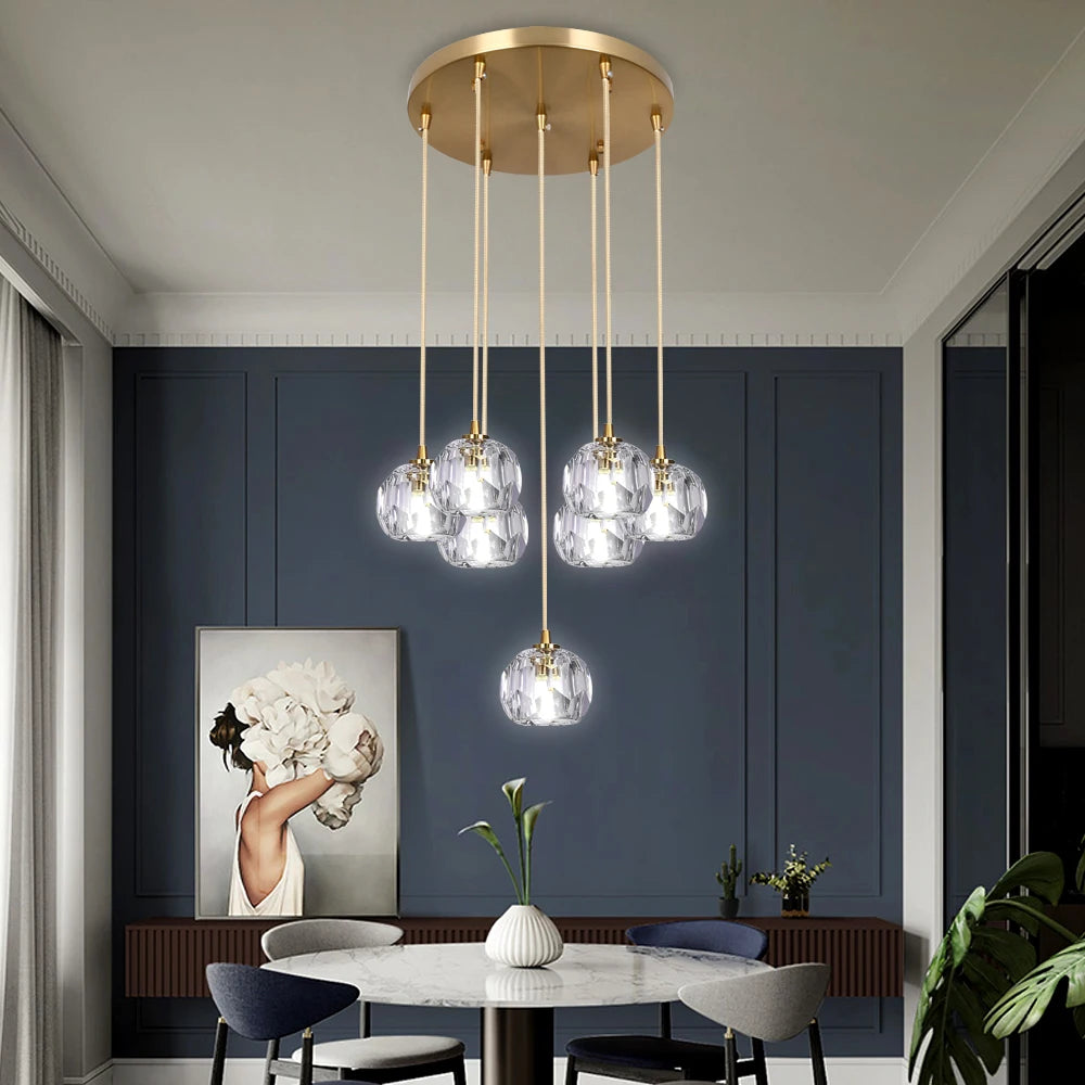 VETRULUS Crystal Pendant Ceiling Light Chandelier