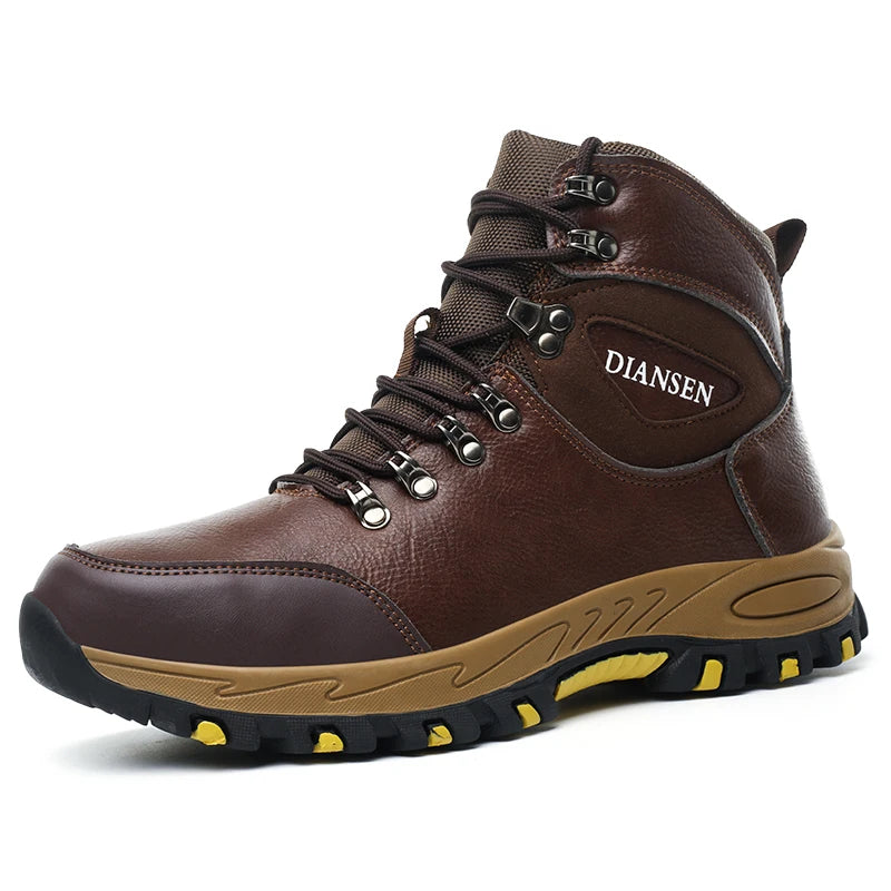 VEIGAR Indestructible Waterproof Leather Work Safety Boots For Men AntiPuncture