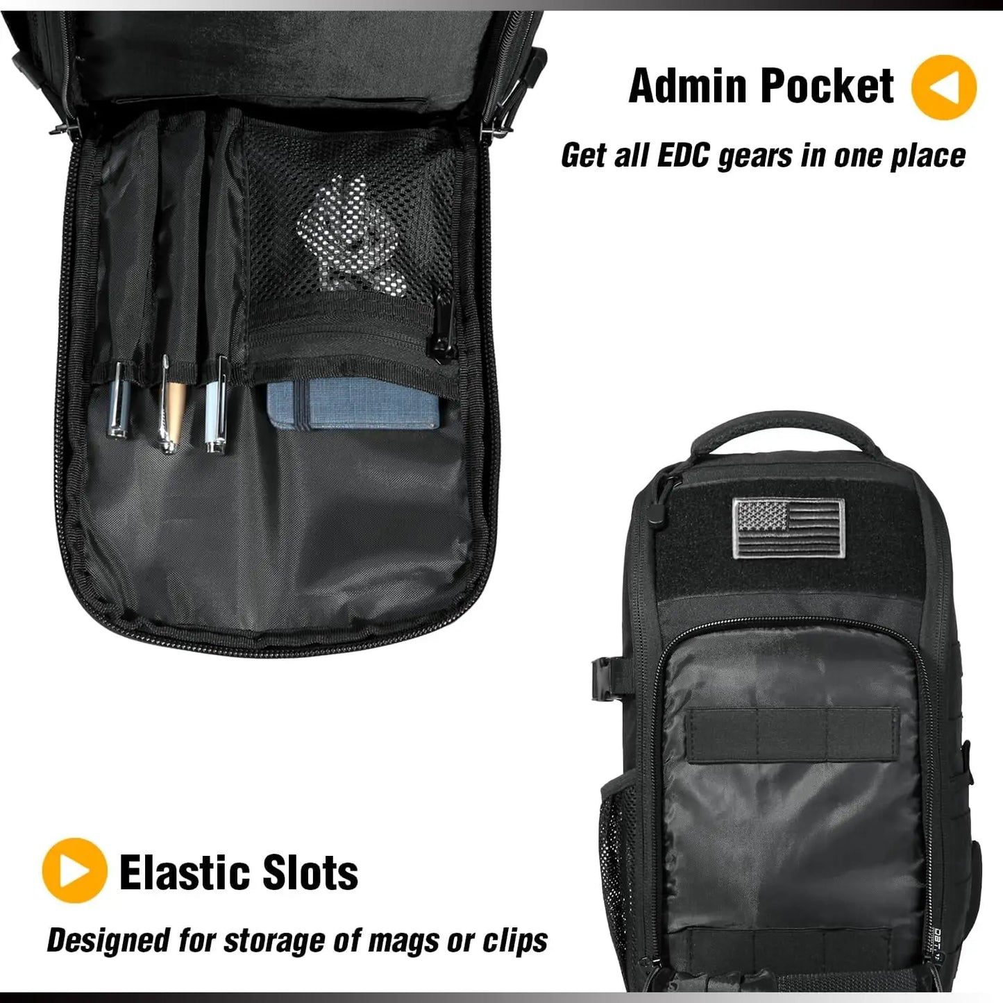 XMSJ DBTAC Tactical EDC Backpack For Everyday Carry And Travel