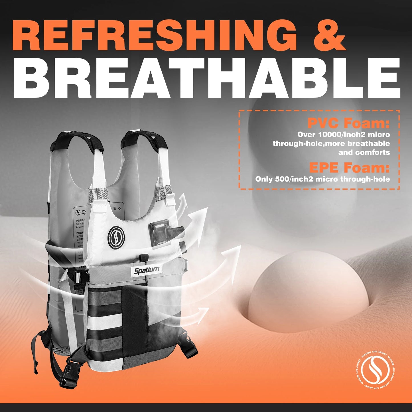 Spatium Adult Life Vest Kayak Surfing Water Sports Life Jacket