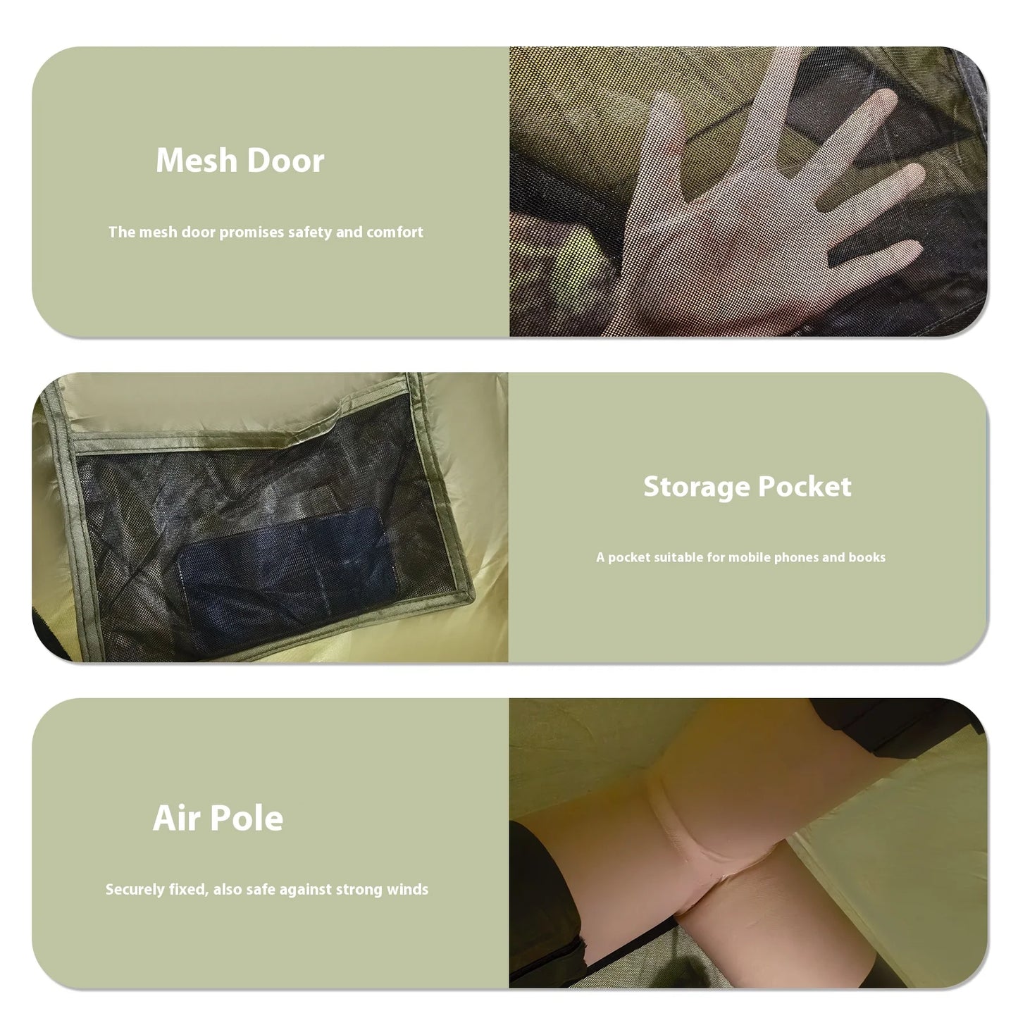 4-8 Person Inflatable Camping Tent - Quick-Setup Air Frame, 4-Season Waterproof Shelter with Stove Jack & Portable Design.