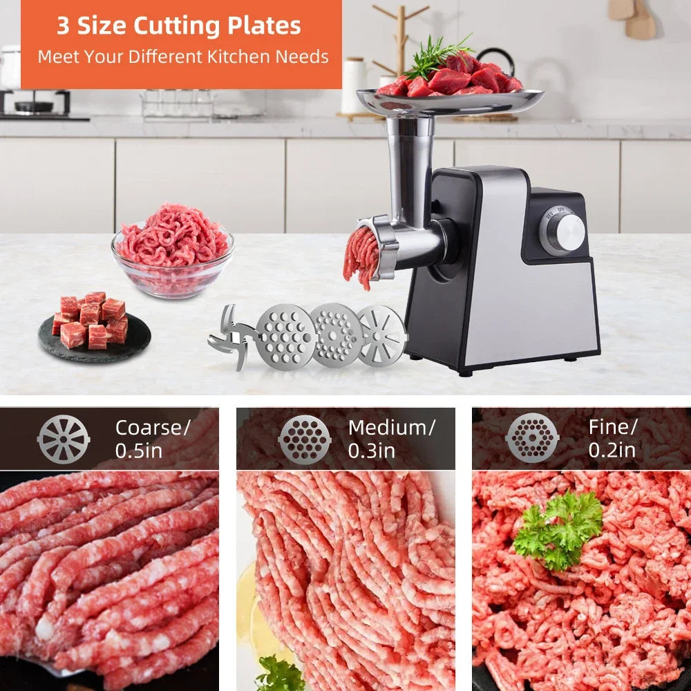 Stainless Steel Meat Grinder And Kitchen Machine Slicer Sausage Filler