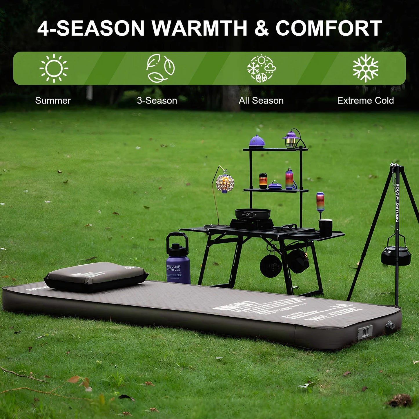 WELLHIKE Inflatable Sleeping Mat With Built In Pump For Camping