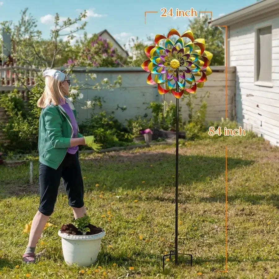 Spinners Outdoor for Yard and Garden Large, Metal Wind Spinners amp Wind Sculptures 84 inch, Birthday Gift for Women Family Gar