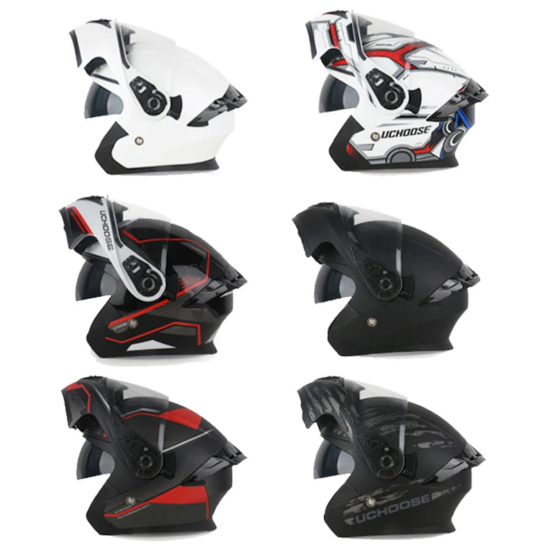 UCHOOSE DOT Motorcycle Helmet Four Seasons Off Road Modular
