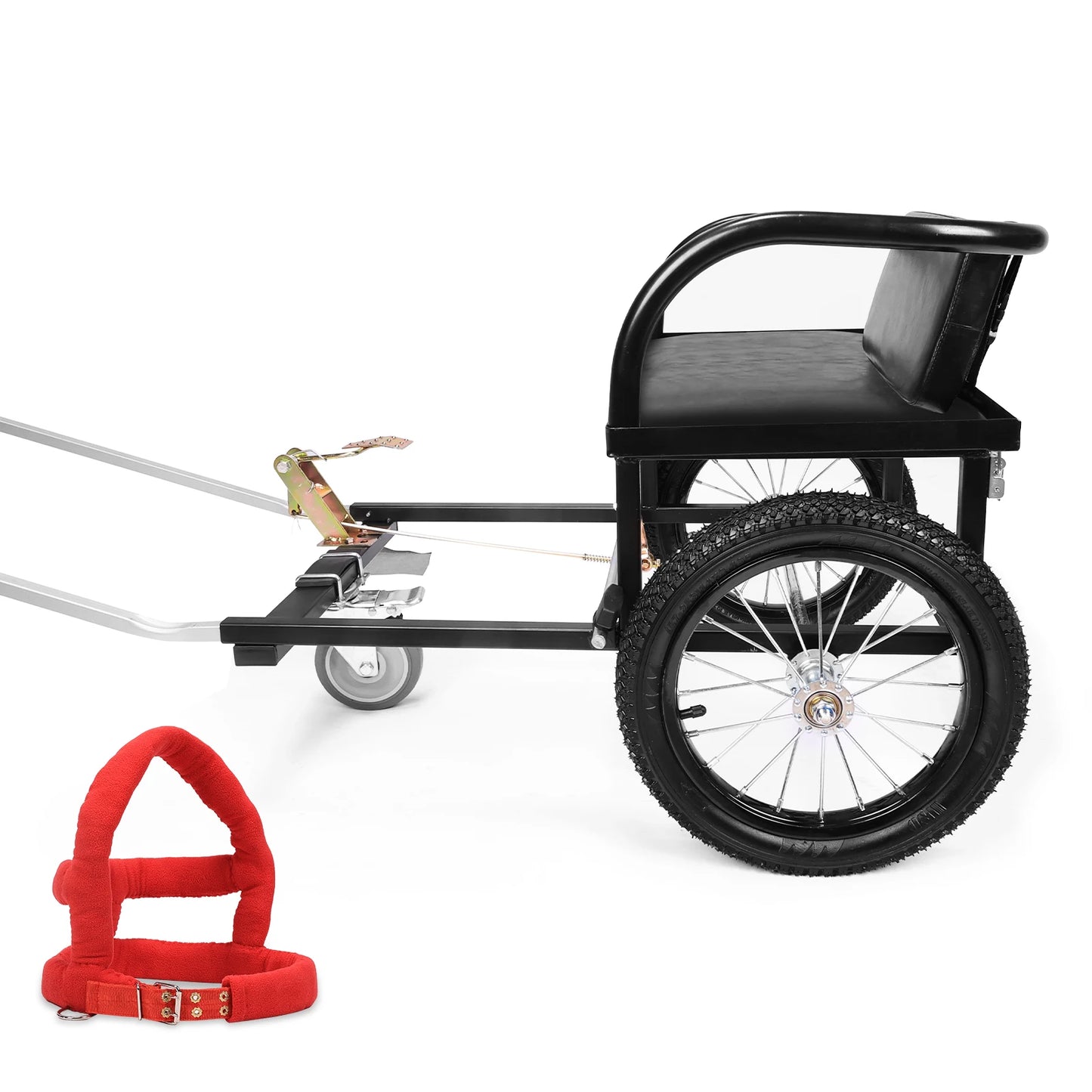 Dog Trailer for Owners To Take Pets To Shopping Dog Walking Car Pet Stroller W/ Seat 40-60KG Double Brake