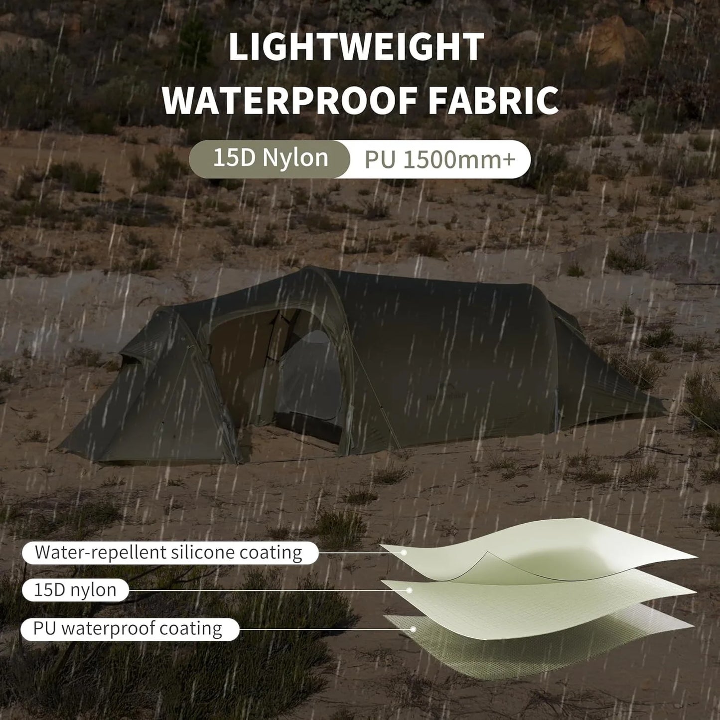 Naturehike Opalus UL Tunnel Tent 4-Season Lightweight Hiking