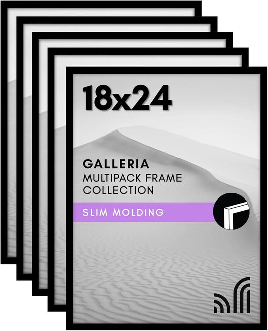 Set Of Five Poster Frames With Durable Polished Plexiglass Display