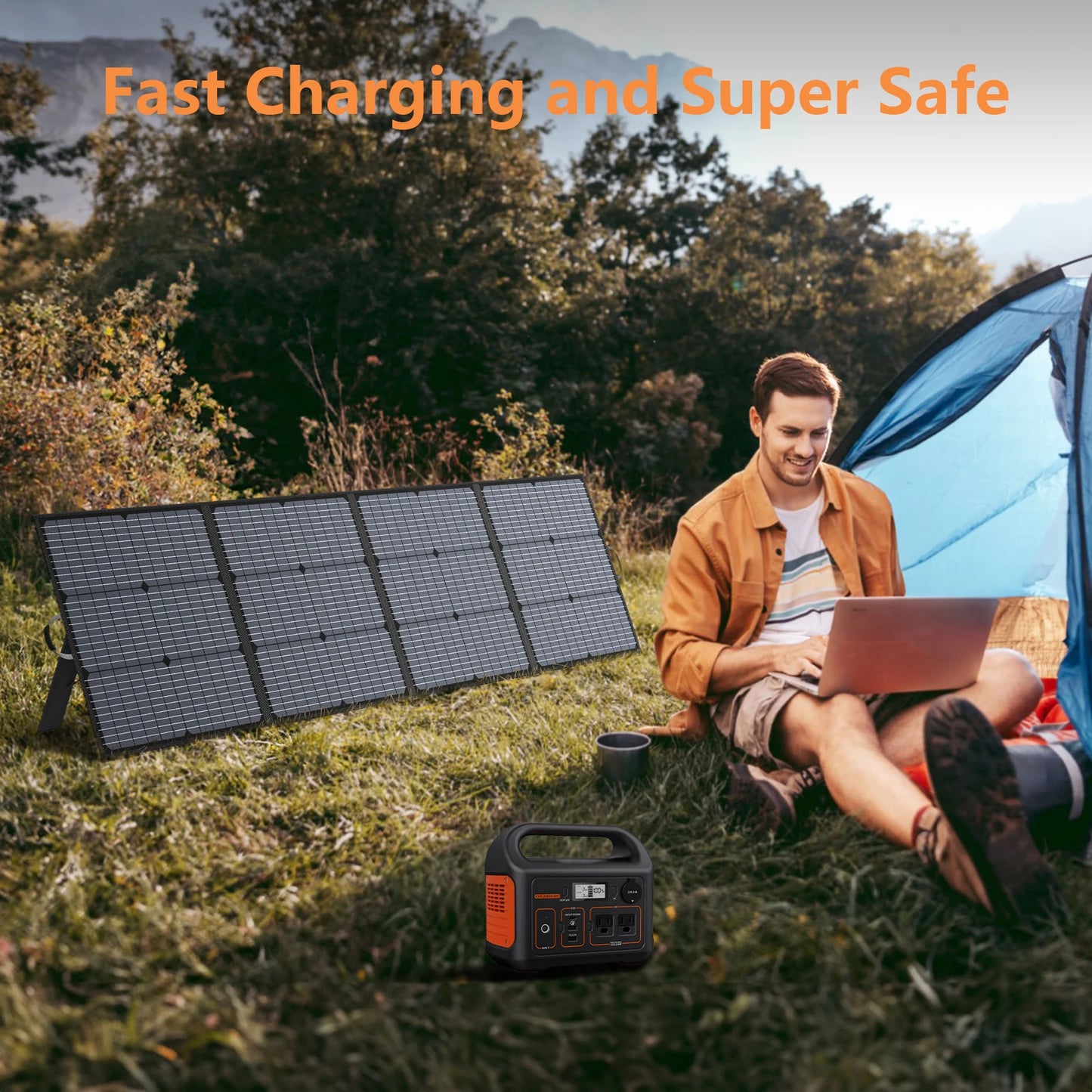 MHPOWOS Portable Solar Charger 40V 220W Foldable Kit
