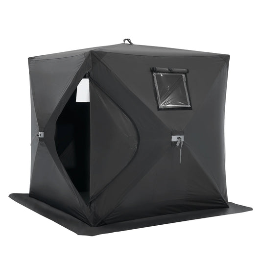 SucceBuy Portable Ice Shelter 1-2 Person Fishing Tent Ice Shanty for Winter Fishing Waterproof Ice Cube with Anchors Carry Bag