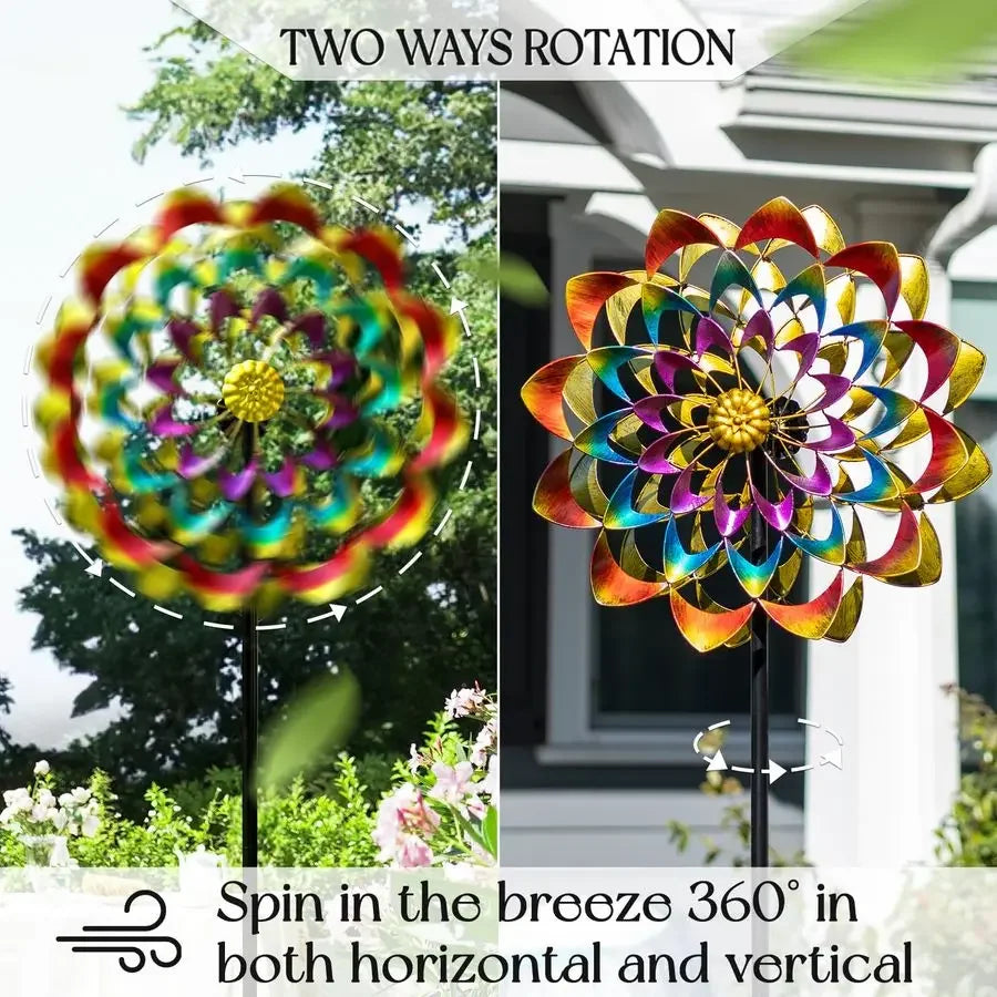 Spinners Outdoor for Yard and Garden Large, Metal Wind Spinners amp Wind Sculptures 84 inch, Birthday Gift for Women Family Gar