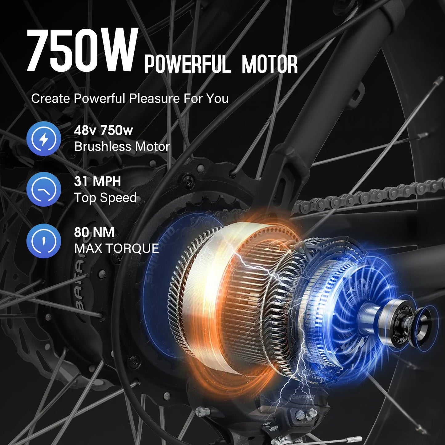 Xtion Electric Mountain Bike Fat Tire All Terrain EBike