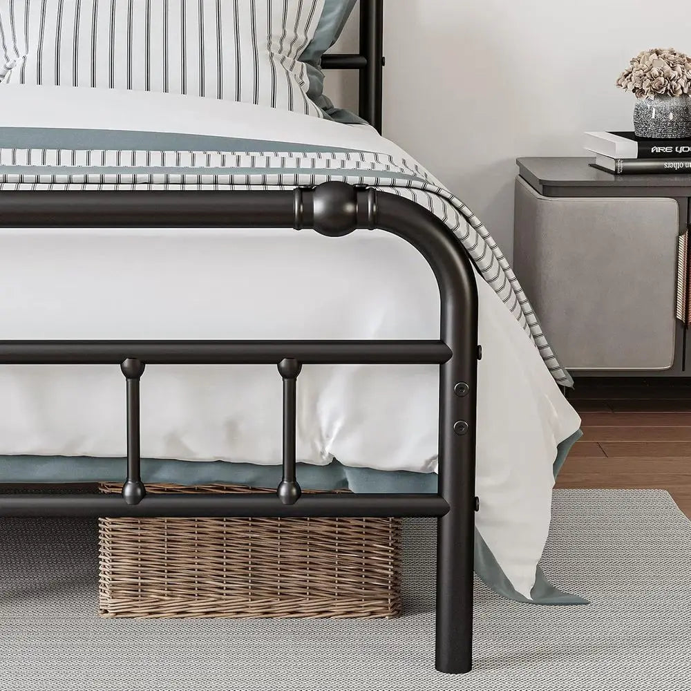 DAFIFY Bed Frame With Headboard And Footboard No Box Spring