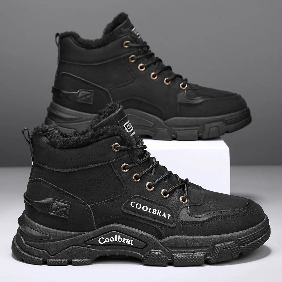 Men's Mid Calf Boots Basic Style Comfortable Cotton