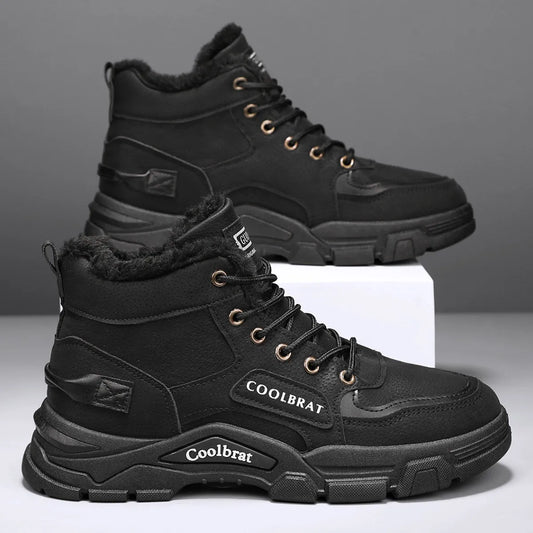 Men's Mid Calf Boots Basic Style Comfortable Cotton