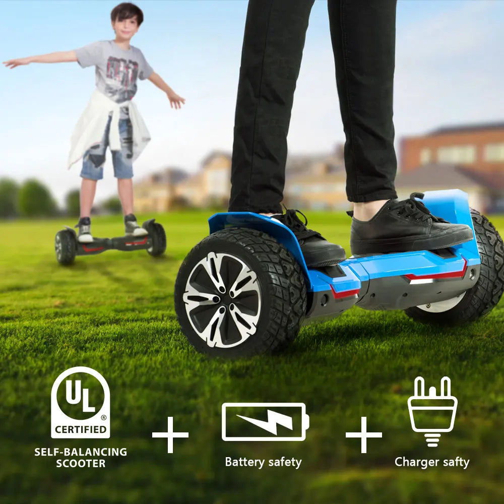 All Terrain Hoverboard UL2272 Certified Bluetooth Speakers LED Lights