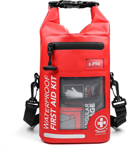 250-Piece Waterproof First Aid Kit With Reflective Dry Bag Outdoors