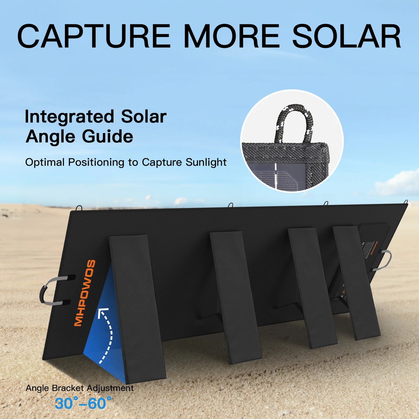 MHPOWOS 400W Portable Solar Panel Foldable Charger