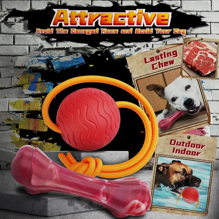 Indestructible Dog Chew Toys For Aggressive Chewers Tug Rope
