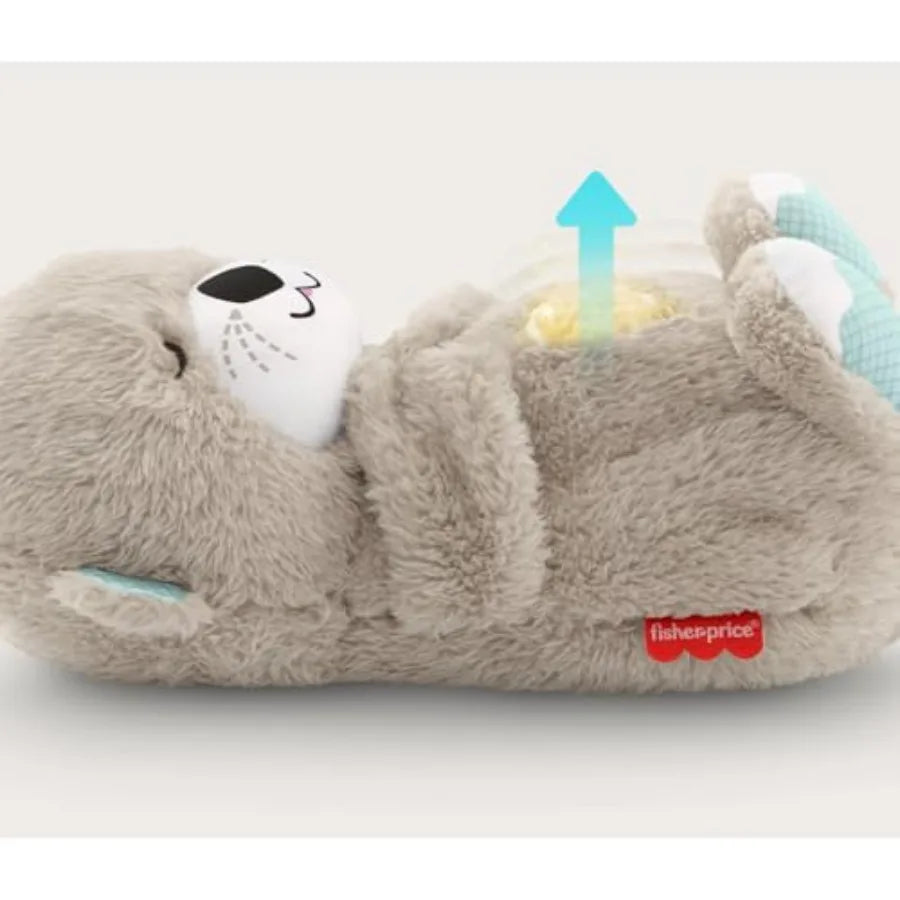 Fisher-Price Baby Toy Soothe 'n Snuggle Otter Portable Plush Sound Machine with Music Lights Breathing Motion for Newborns 0+ M