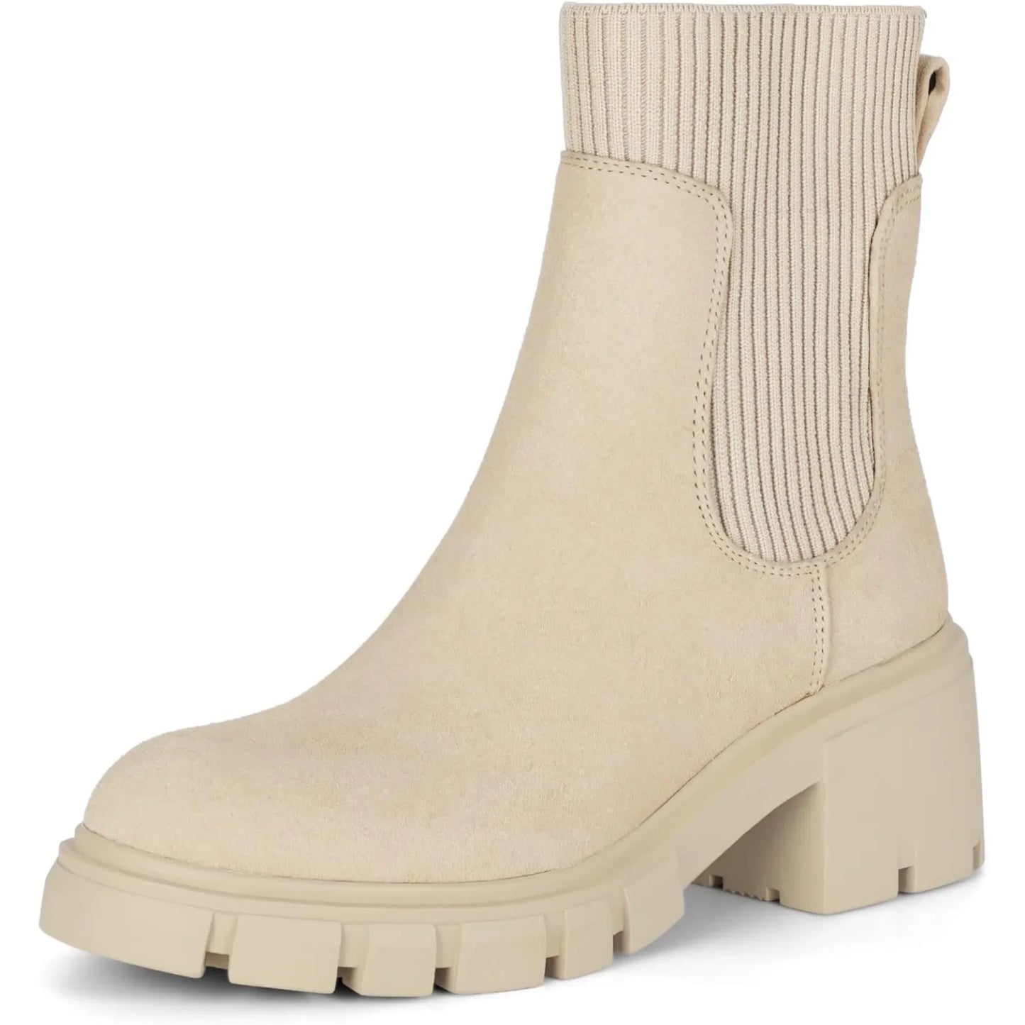 Women's Chelsea Boots Slip On Platform Lug Sole Booties