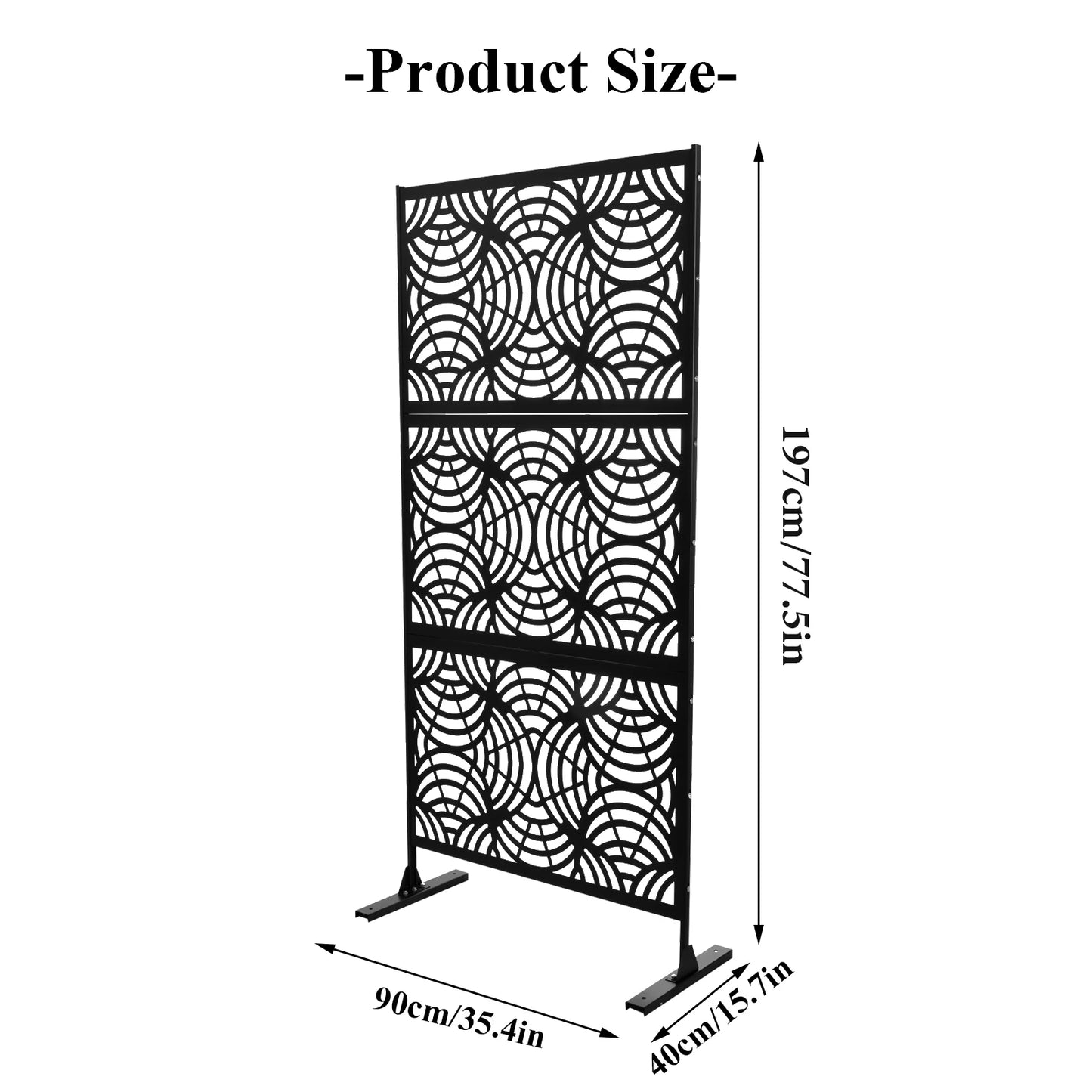 Outdoor Steel Privacy Panel Screen For Yard And Patio
